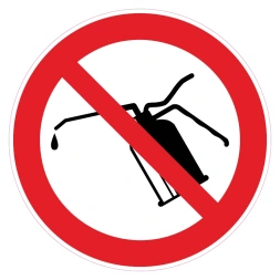 Verboden olie te gebruiken sticker