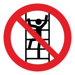 Verboden op rekken te klimmen sticker