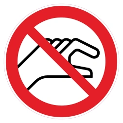 Verboden aan te raken sticker