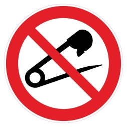 Verboden naalden te gebruiken sticker