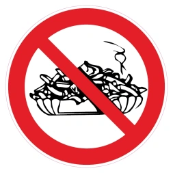 Verboden te betreden met voeding sticker