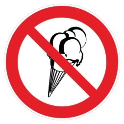 Verboden met ijsje te betreden sticker