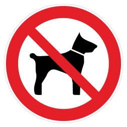 Meenemen van dieren verboden sticker