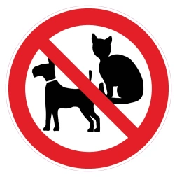 Verboden voor honden en katten sticker