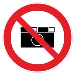 Fotograferen verboden sticker