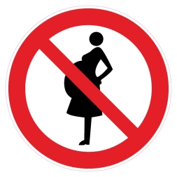 Verboden voor zwangere vrouwen sticker