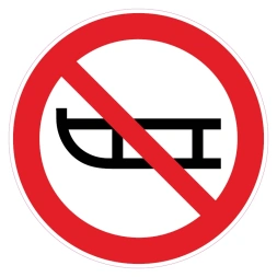 Verboden met slee te betreden sticker