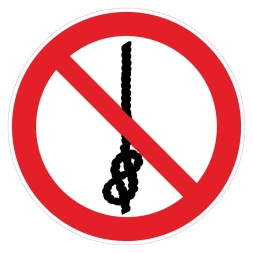 Verboden om knopen te maken sticker