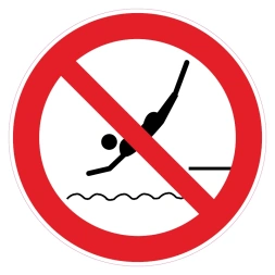 Verboden te duiken sticker