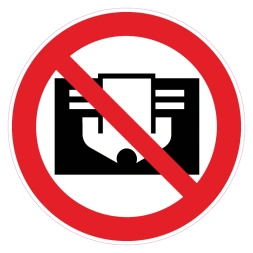 Niet afdekken sticker