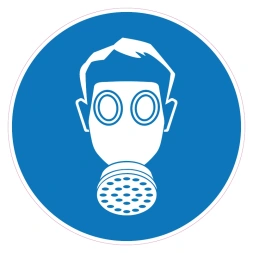 Ademhalingsbescherming verplicht sticker