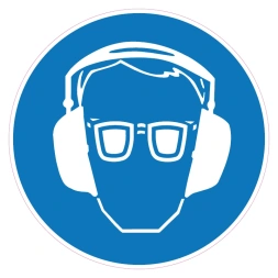Oog- en gehoorbescherming verplicht sticker
