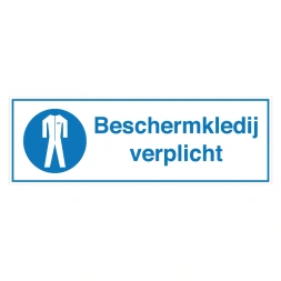 Beschermkledij verplicht sticker