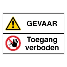 Gevaar / Toegang verboden sticker - DS1000379