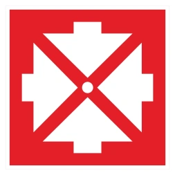 Verzamelpunt voor interventiediensten zowel intern als extern sticker