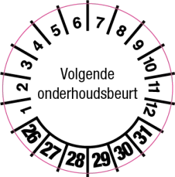 Keuringssticker volgende onderhoudsbeurt