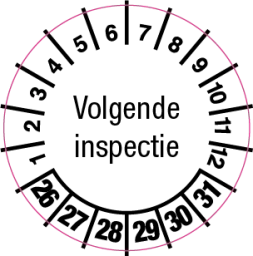 Keuringssticker volgende inspectie