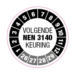 Keuringssticker NEN 3140 - Betaned 
