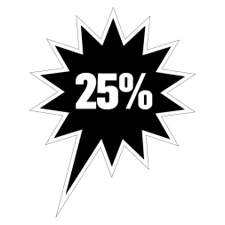 25% Korting - Zwart