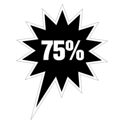 75% Korting - Zwart