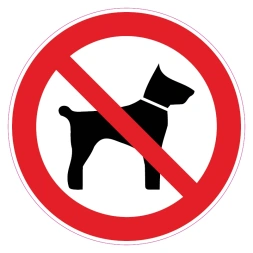 Verboden voor honden sticker