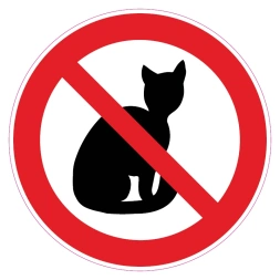 Verboden voor katten sticker