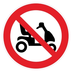 Verboden voor scootmobielen sticker