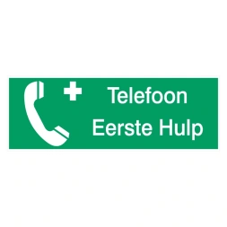 Telefoon eerste hulp sticker (ISO 7010) - DS1000003