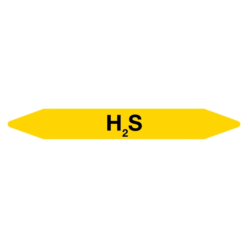 Leidingmarker H2S (Gassen) Stickers | Rechthoekige Sticker | Bestel ...