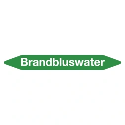 Leidingmarker brandbluswater sticker