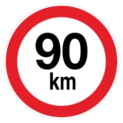 Maximum 90 km sticker